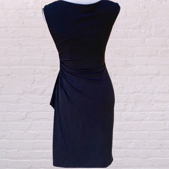 White House Black Market Black Ruching Sleeveless Lined Dress - Picture 2 of 11